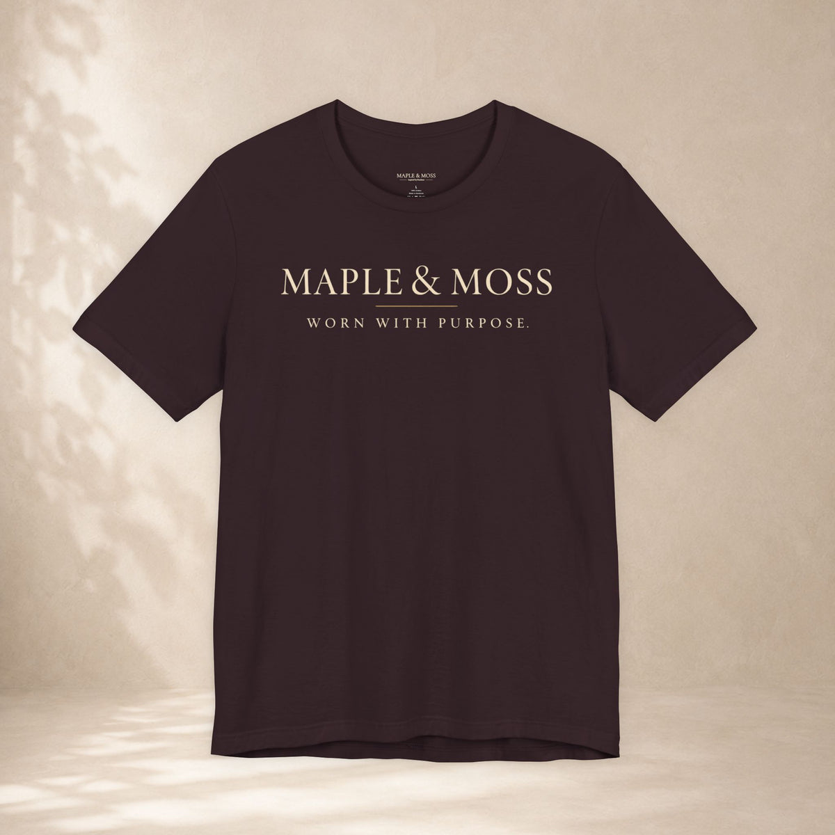 Maple & Moss Shirt | Worn With Purpose Minimalist Inspirational Tee | Unisex Graphic T-Shirt
