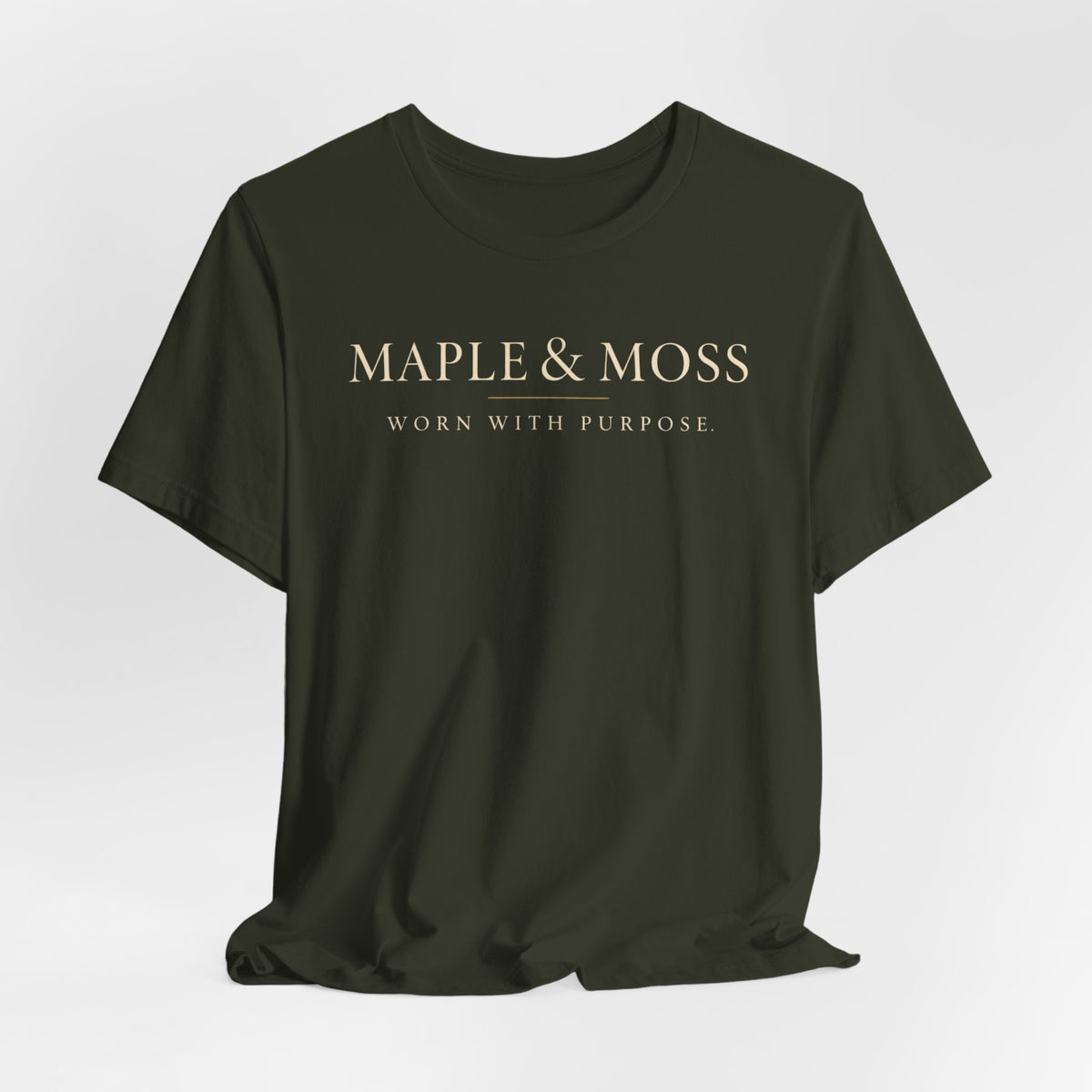 Maple & Moss Shirt | Worn With Purpose Minimalist Inspirational Tee | Unisex Graphic T-Shirt