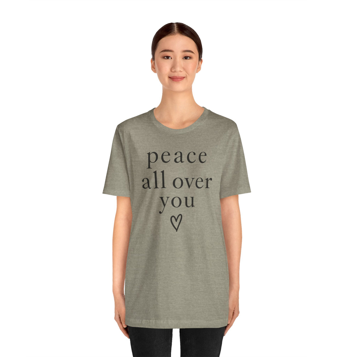 Peace All Over You Shirt | Minimalist Positive Message Tee | Inspirational Graphic T-Shirt | Peace Shirt | Meaningful Gift
