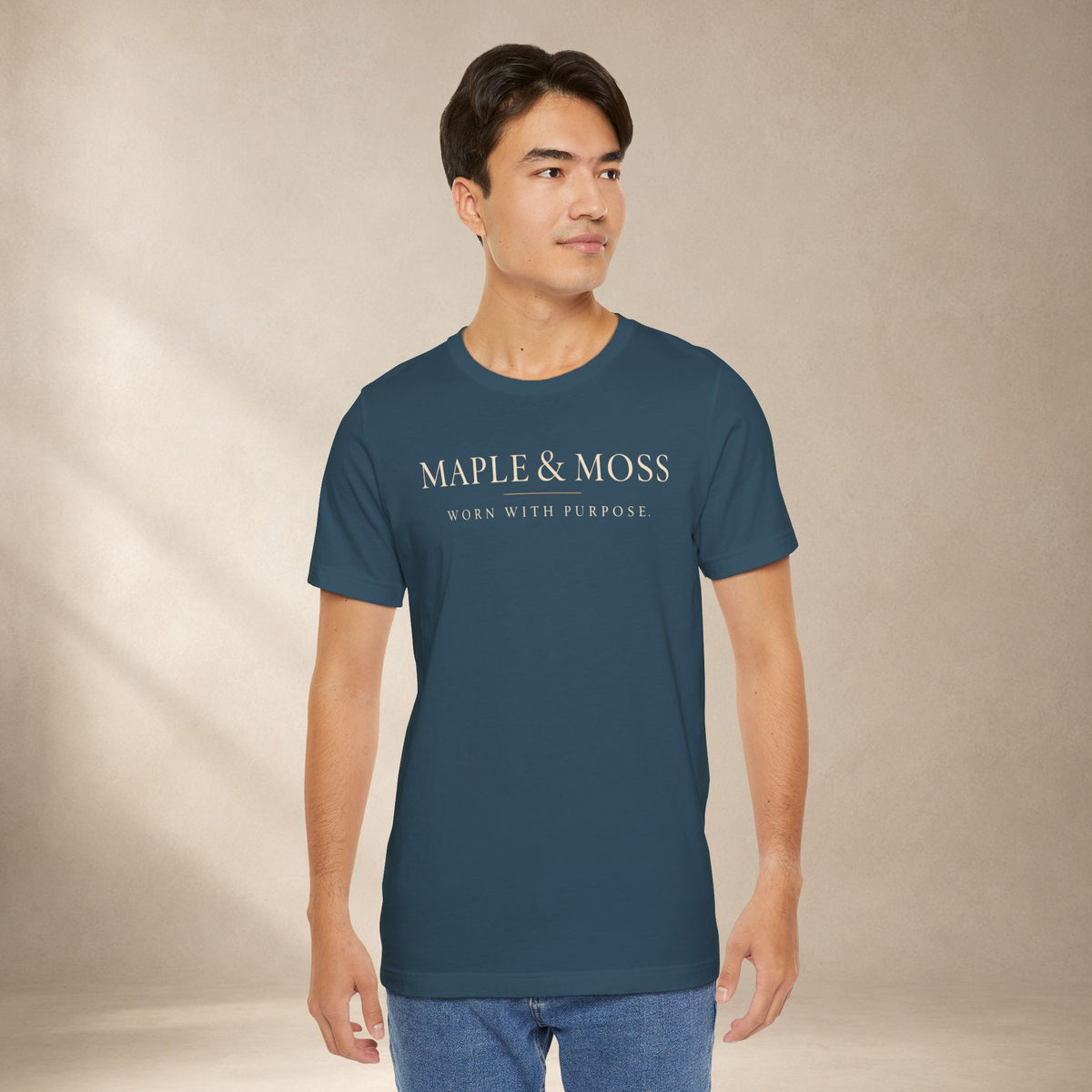 Maple & Moss Shirt | Worn With Purpose Minimalist Inspirational Tee | Unisex Graphic T-Shirt