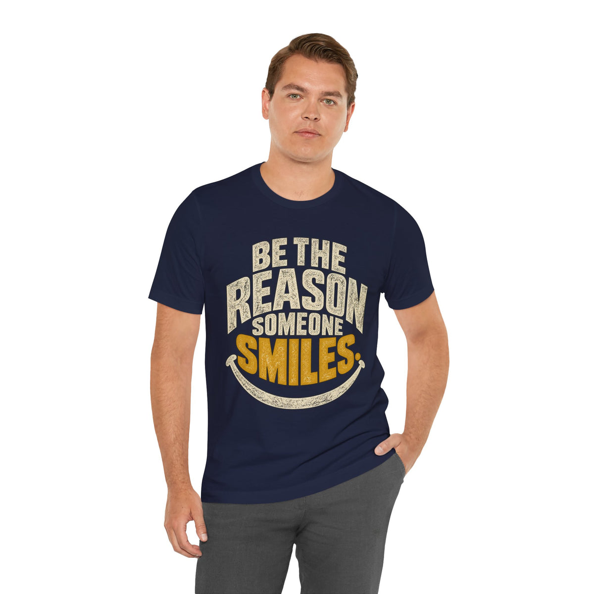 Be the Reason Someone Smiles Shirt — Vintage Kindness Graphic Tee