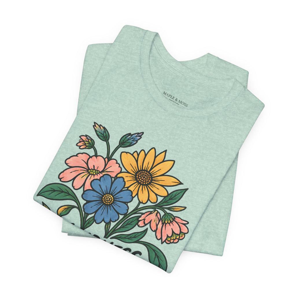 Kindness Is Strength Shirt — Floral Inspirational Graphic Tee | Positive Kindness T-Shirt