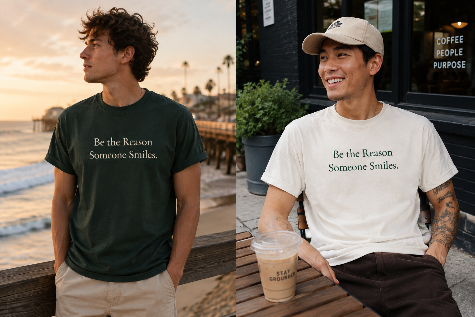 Be the Reason Someone Smiles Tee | Positive Message T-Shirt