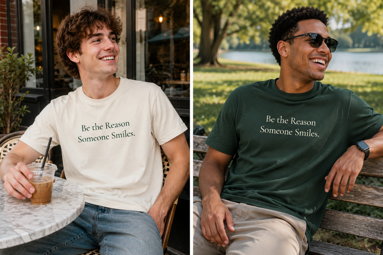 Be the Reason Someone Smiles Tee | Positive Message T-Shirt