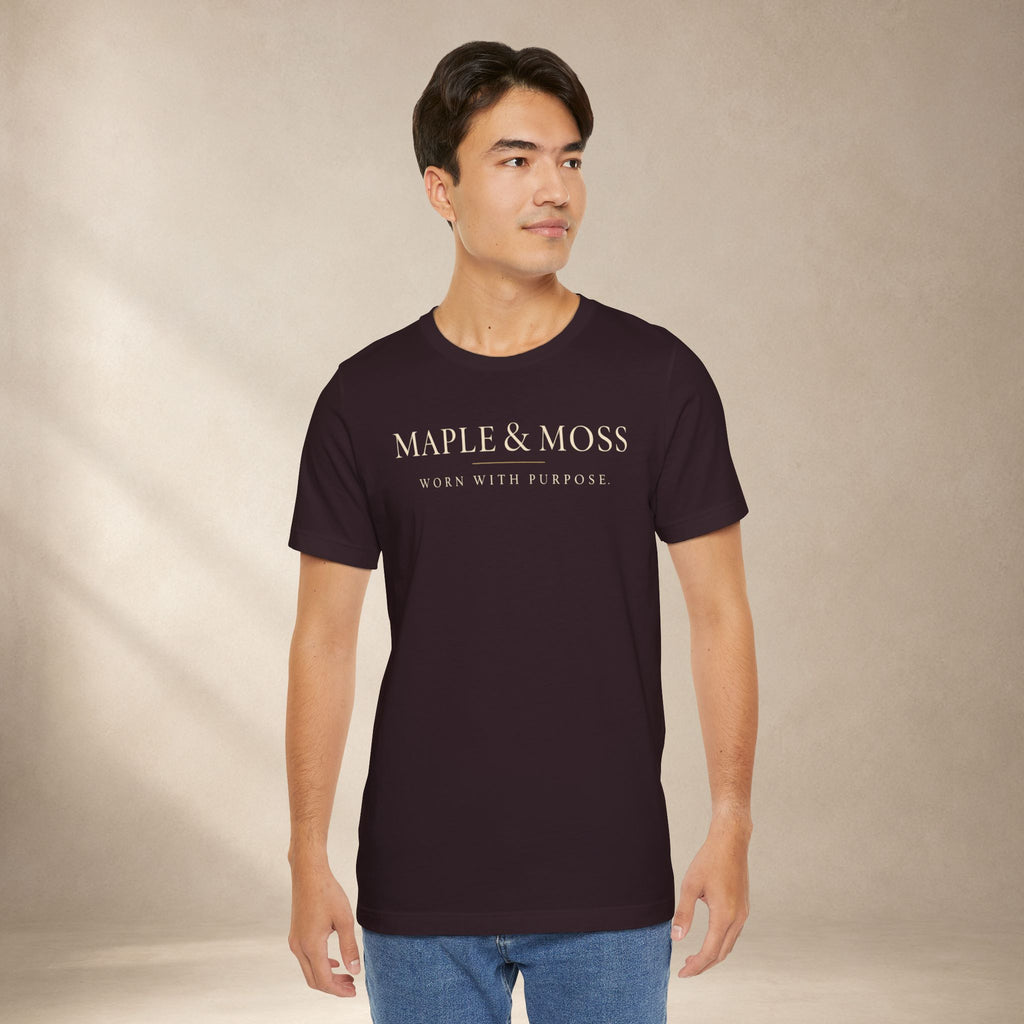 Maple & Moss Shirt | Worn With Purpose Minimalist Inspirational Tee | Unisex Graphic T-Shirt