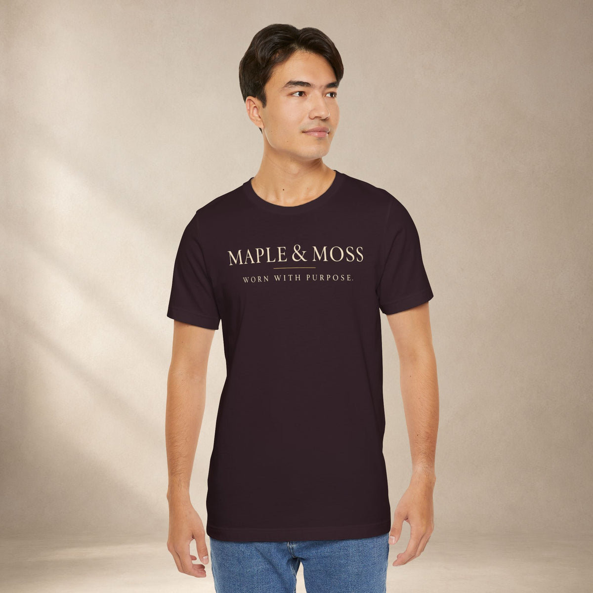 Maple & Moss Shirt | Worn With Purpose Minimalist Inspirational Tee | Unisex Graphic T-Shirt