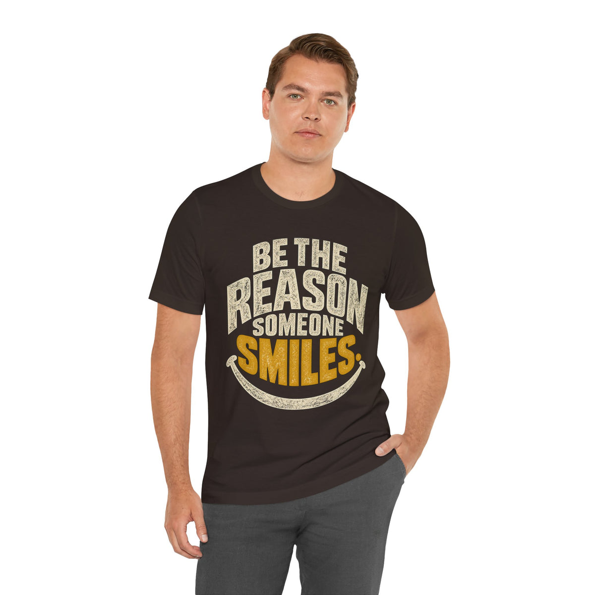 Be the Reason Someone Smiles Shirt — Vintage Kindness Graphic Tee
