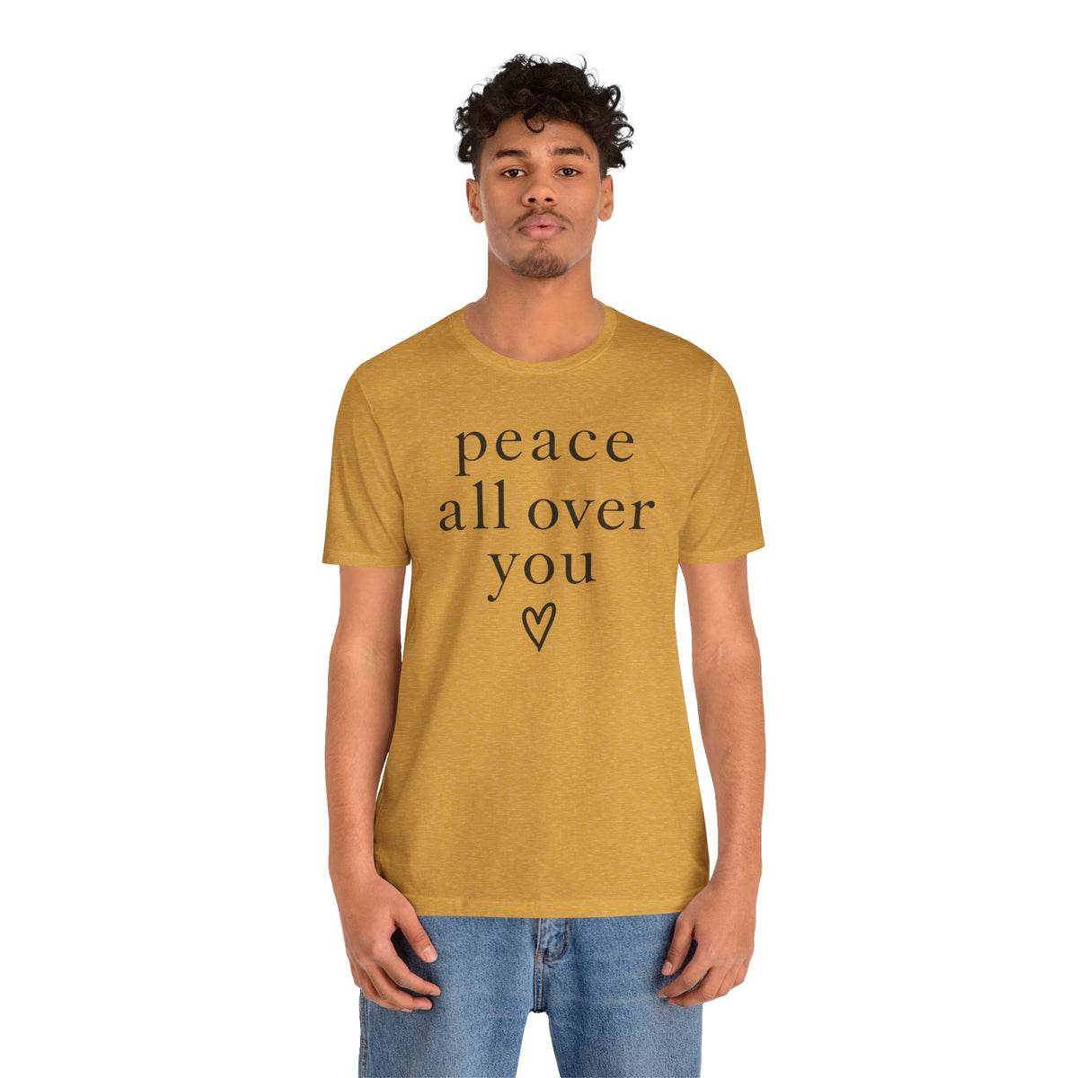 Peace All Over You Shirt | Minimalist Positive Message Tee | Inspirational Graphic T-Shirt | Peace Shirt | Meaningful Gift
