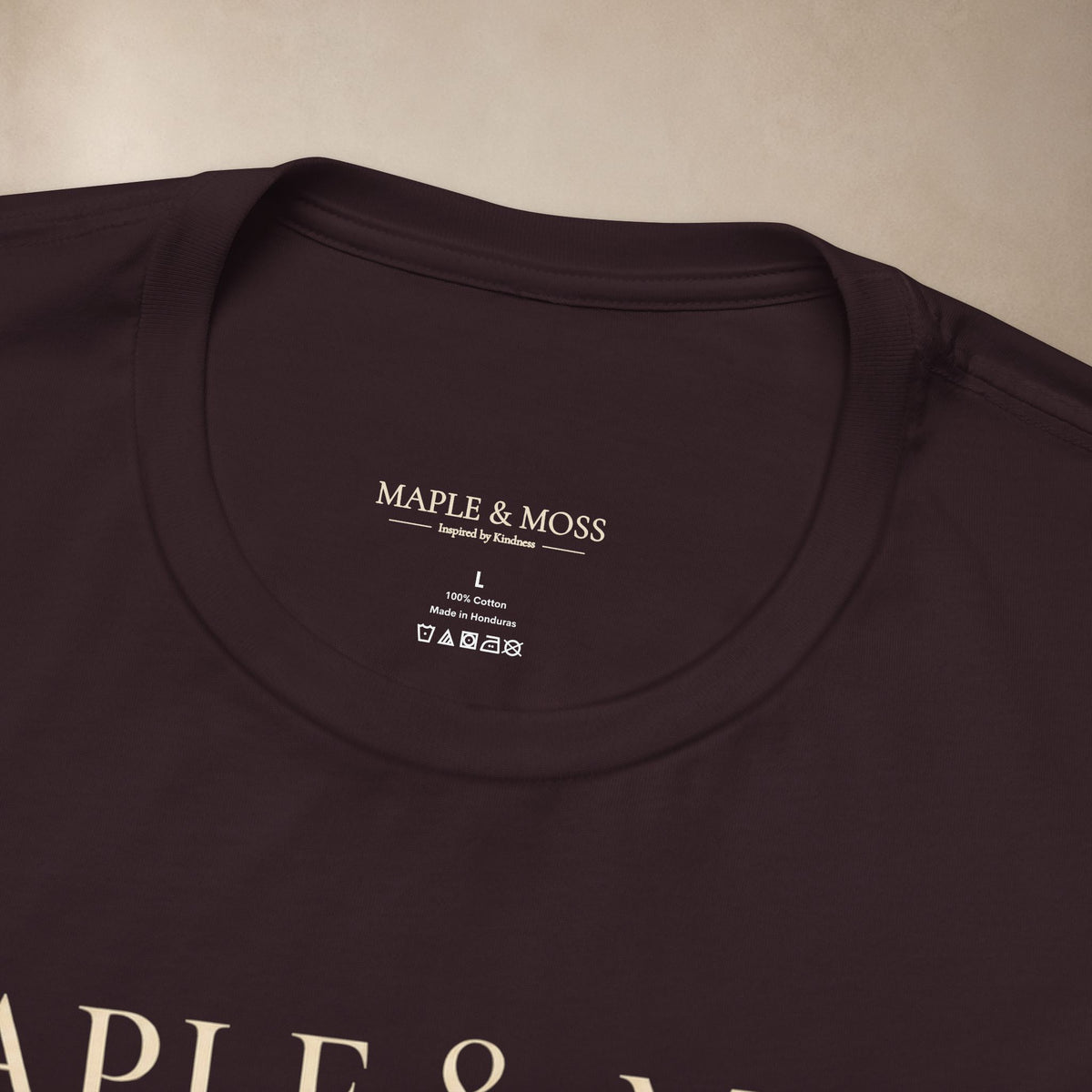 Maple & Moss Shirt | Worn With Purpose Minimalist Inspirational Tee | Unisex Graphic T-Shirt