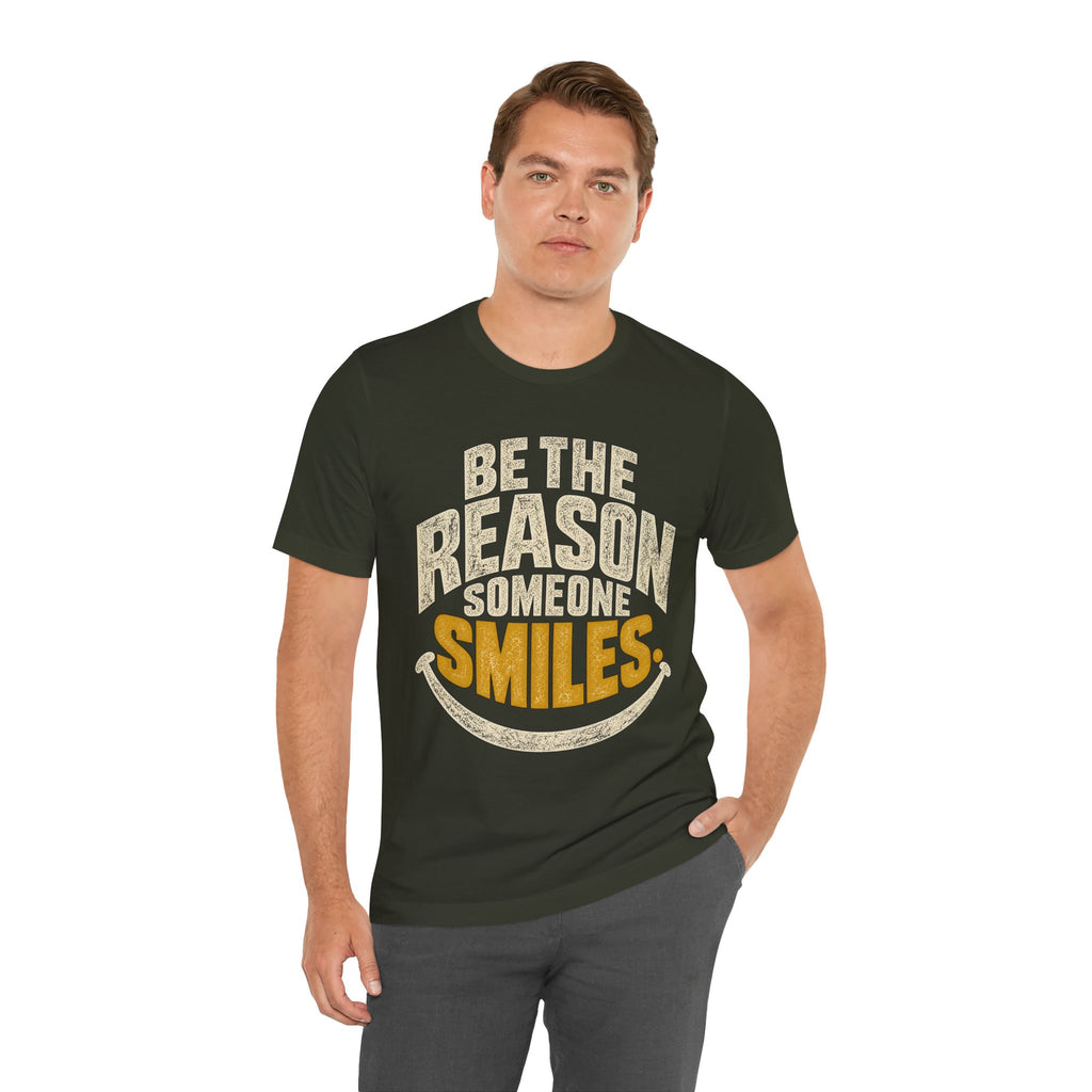 Be the Reason Someone Smiles Shirt — Vintage Kindness Graphic Tee