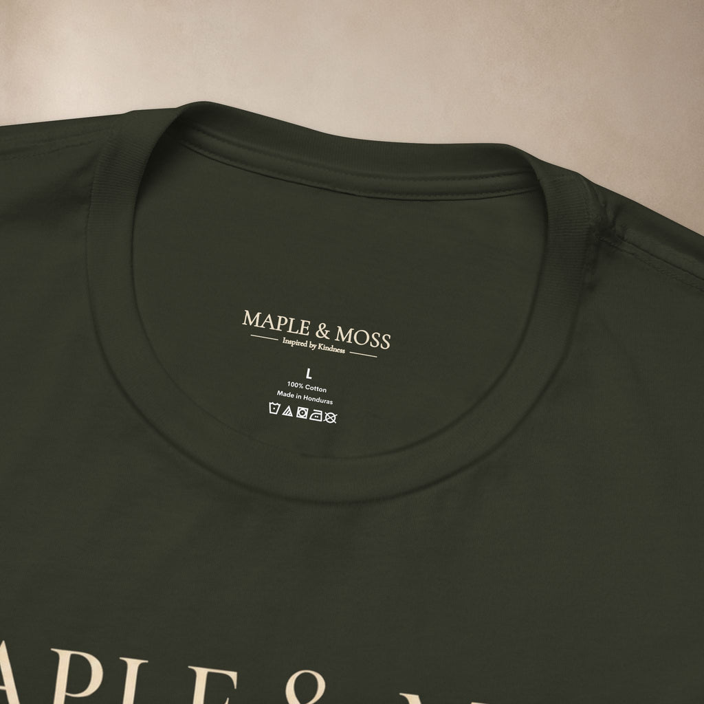 Maple & Moss Shirt | Worn With Purpose Minimalist Inspirational Tee | Unisex Graphic T-Shirt