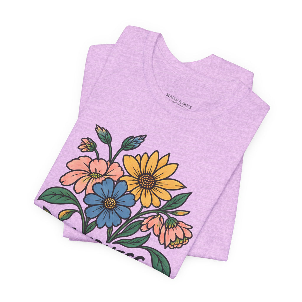 Kindness Is Strength Shirt — Floral Inspirational Graphic Tee | Positive Kindness T-Shirt