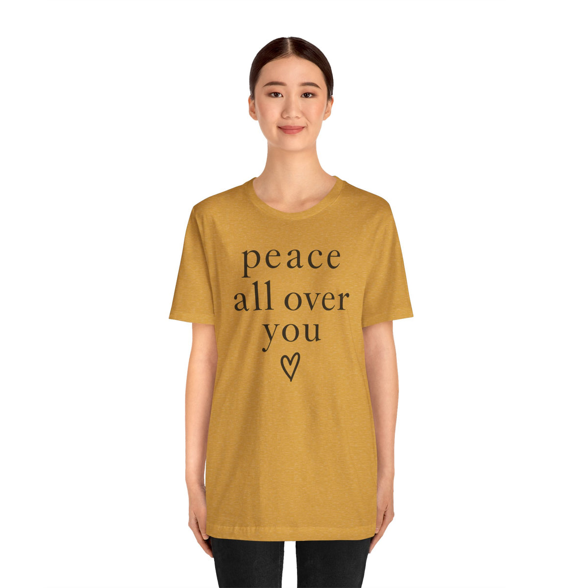 Peace All Over You Shirt | Minimalist Positive Message Tee | Inspirational Graphic T-Shirt | Peace Shirt | Meaningful Gift