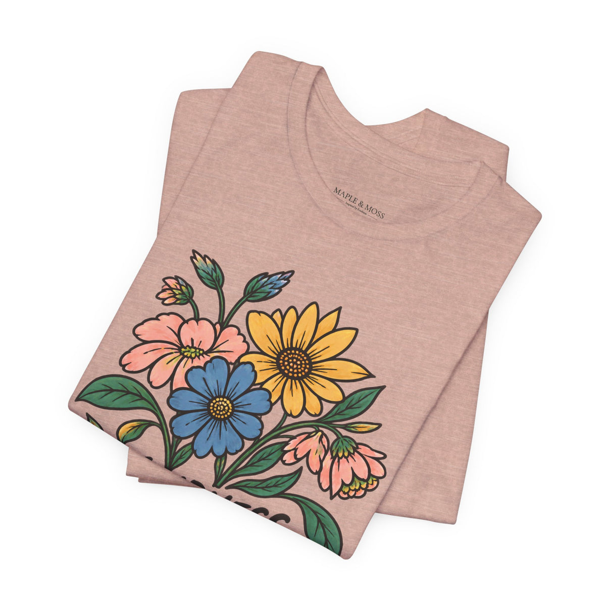 Kindness Is Strength Shirt — Floral Inspirational Graphic Tee | Positive Kindness T-Shirt