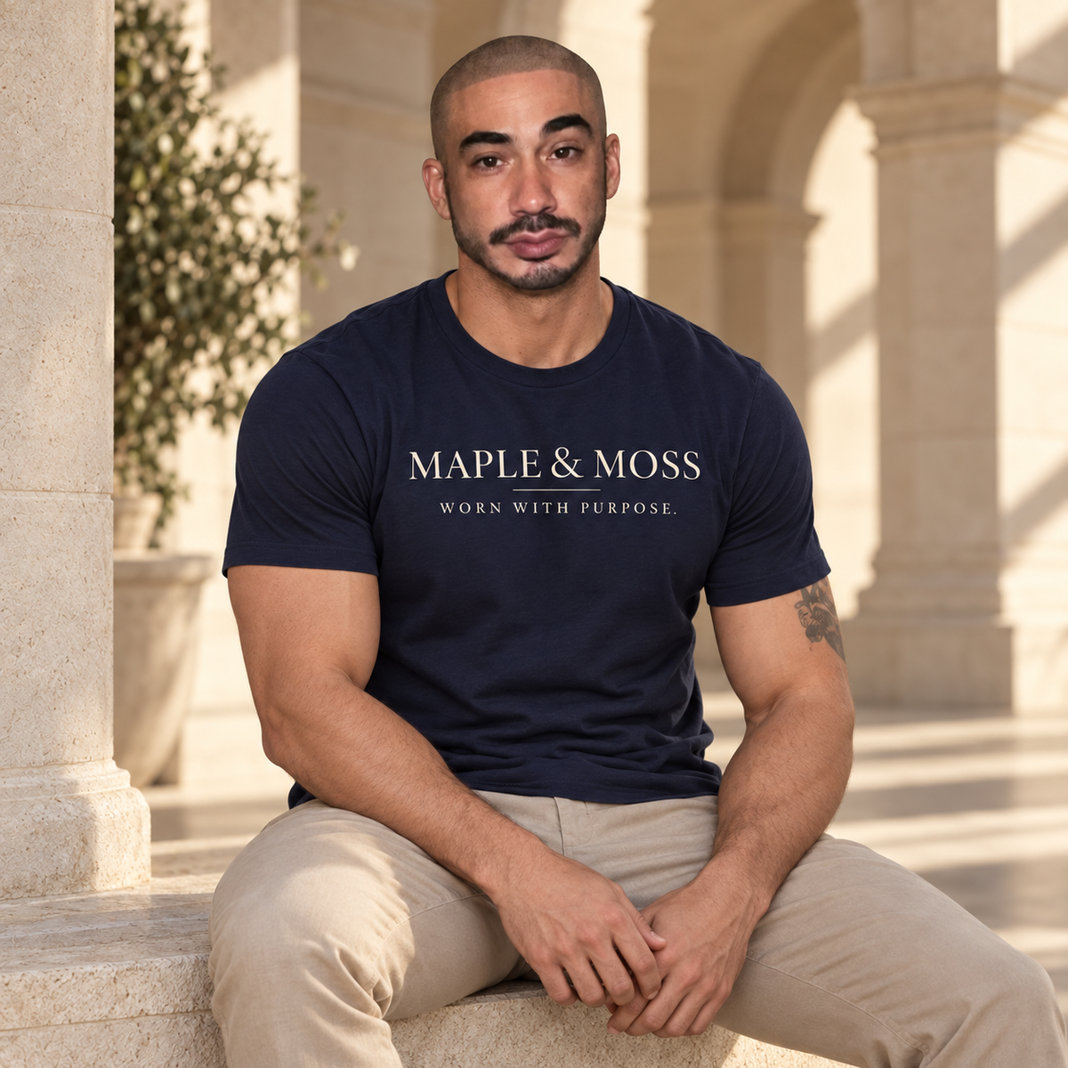 Maple & Moss Shirt | Worn With Purpose Minimalist Inspirational Tee | Unisex Graphic T-Shirt