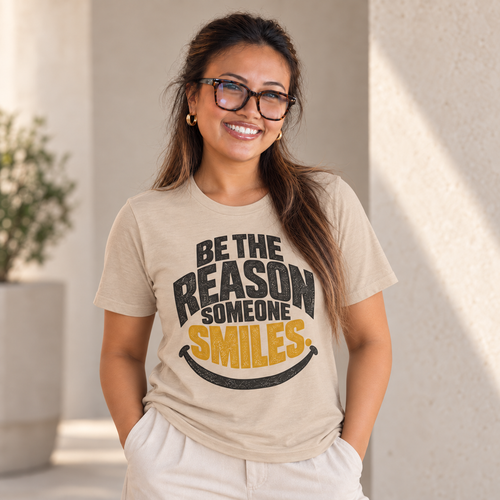 Be the Reason Someone Smiles Shirt — Vintage Kindness Graphic Tee